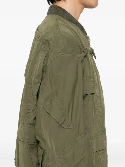 Junya Watanabe Multi-pocket Bomber Jacket In Green