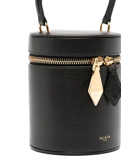 Alaïa Alaia Cylindre S Black Bag With Golden Zip Logo