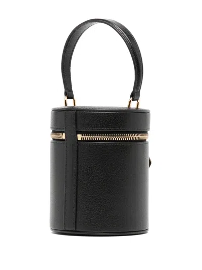 Alaïa Alaia Cylindre S Black Bag With Golden Zip Logo