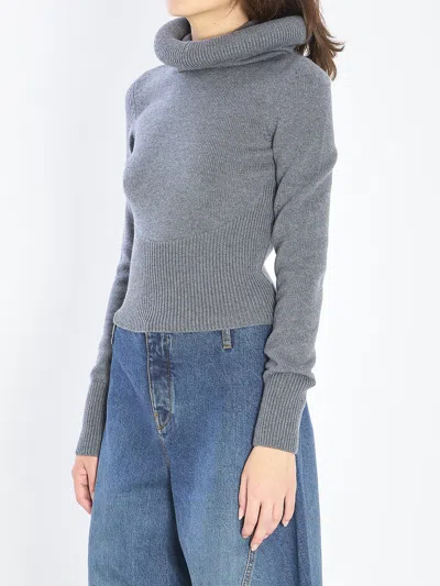 Alaïa Alaia Women Sculptural-hood Pullover In Gray
