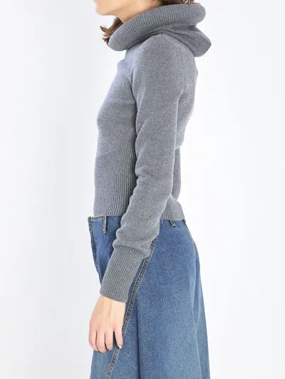 Alaïa Alaia Women Sculptural-hood Pullover In Gray