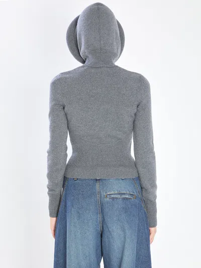 Alaïa Alaia Women Sculptural-hood Pullover In Gray