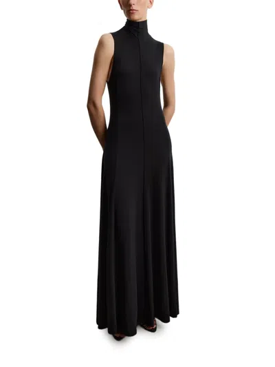 高领超长连衣裙