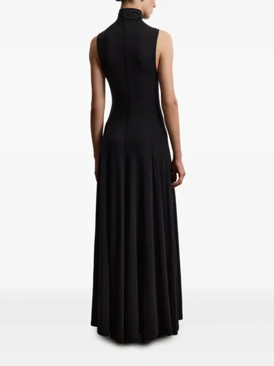 高领超长连衣裙