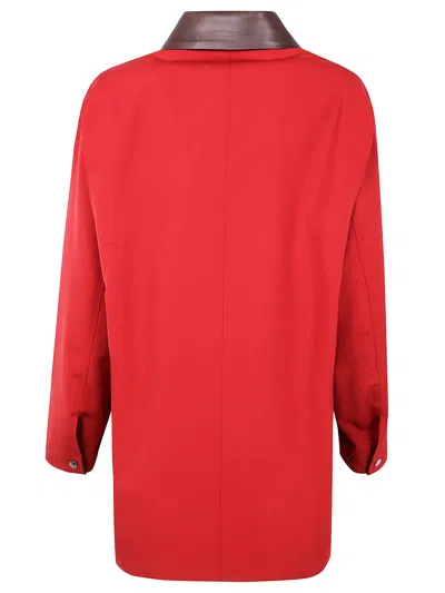 Auralee Wool Max Canvas Blouson In Red