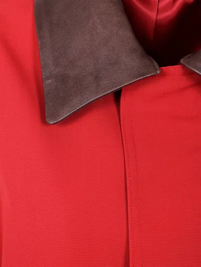 Auralee Wool Max Canvas Blouson In Red