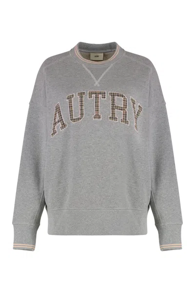Autry College Sweatshirt In Cotton With Logo In Gray