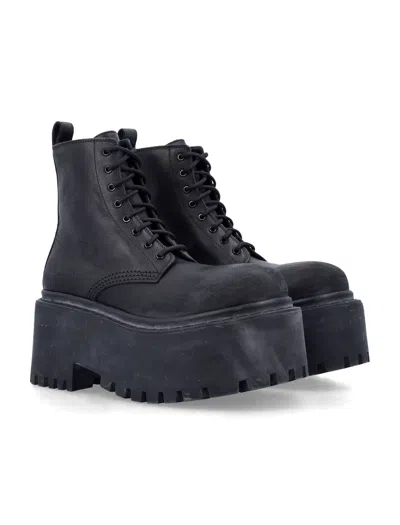 Balenciaga Strike Platform Bootie In Black