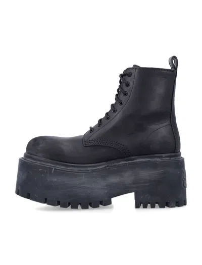 Balenciaga Strike Platform Bootie In Black