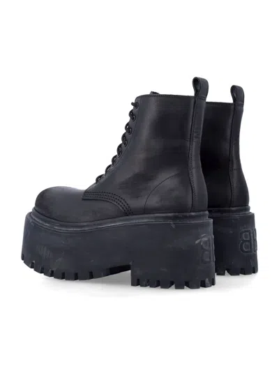 Balenciaga Strike Platform Bootie In Black