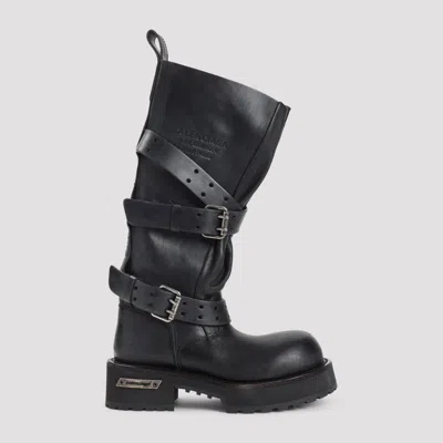 Balenciaga Chunky Sole Round Toe Pull Tab Boots In Black