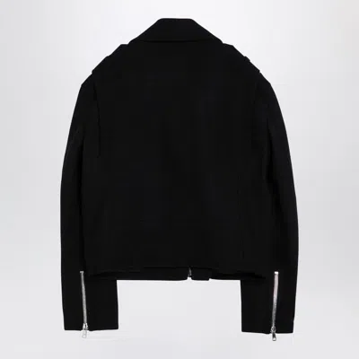 Balmain Black Felt Jacket In Black