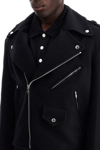 Balmain Black Felt Jacket In Black