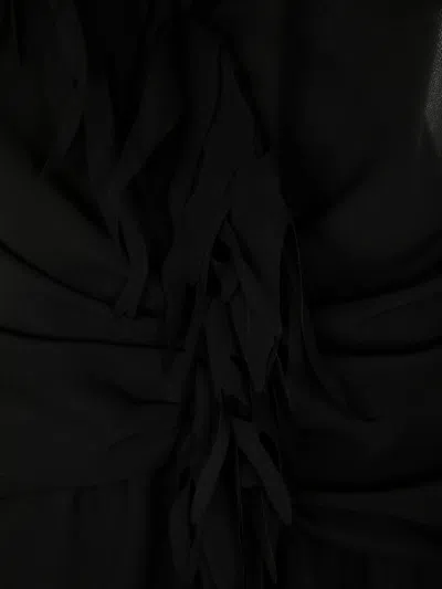 Blumarine Bobby 23 Epsom Metallic Gold Buckle Shoulder Bag In Black