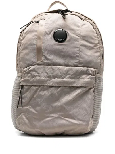 C.p. Company C.p.company Top-handle Backpack With Lens Detail In Gray