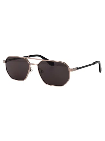 Calvin Klein Jeans Est.1978 Calvin Klein Jeans Light Ruthenium Metal Sunglasses In Gold