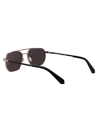 Calvin Klein Jeans Est.1978 Calvin Klein Jeans Light Ruthenium Metal Sunglasses In Gold