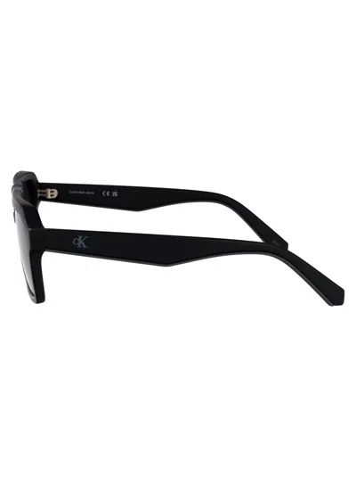 Calvin Klein Jeans Est.1978 Calvin Klein Jeans Matte Black Acetate Sunglasses In Black