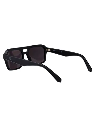 Calvin Klein Jeans Est.1978 Calvin Klein Jeans Matte Black Acetate Sunglasses In Black