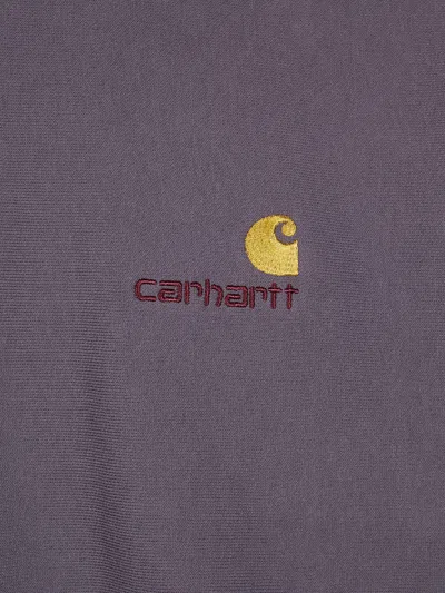 Carhartt Wip "half Zip American Script" Sweat Clothing In Purple