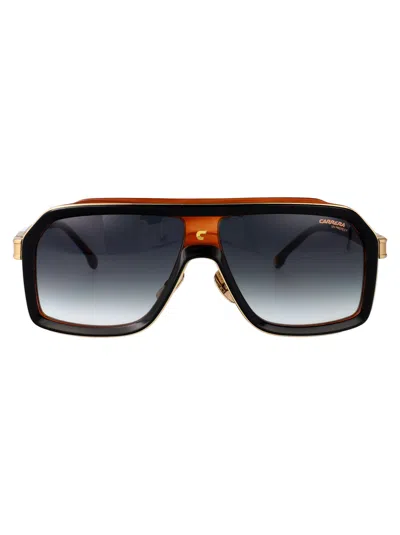 Carrera Black Horn Acetate Sunglasses In Black