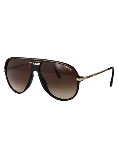 Carrera Matte Black Gold Injectate Sunglasses In Black