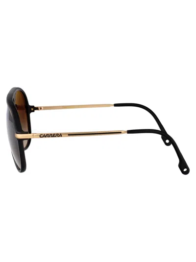 Carrera Matte Black Gold Injectate Sunglasses In Black