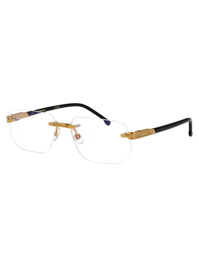 Carrera Gold Blue Metal Glasses In Gold