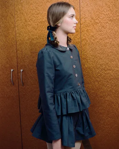 My Mum Made It Petal Peplum Jacket In Black