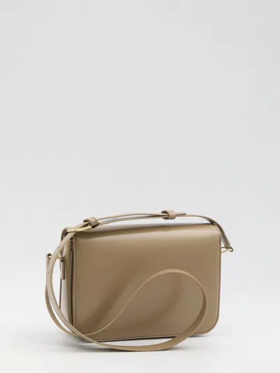 Celine Triomphe Classique Glossy Shoulder Bag In Nude