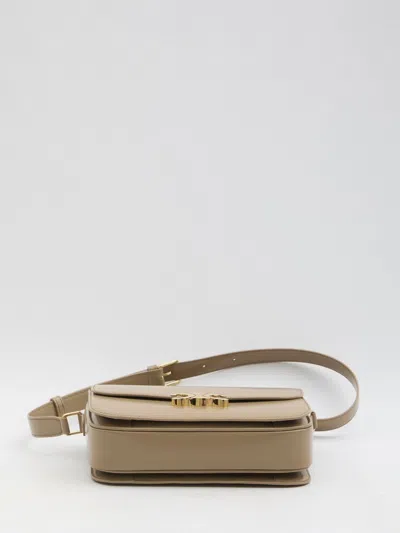 Celine Triomphe Classique Glossy Shoulder Bag In Nude