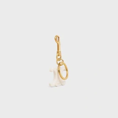 Celine Triomphe Keyring In Gold