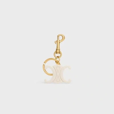 Celine Triomphe Keyring In Gold