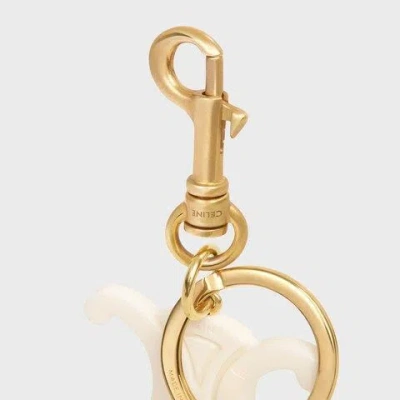 Celine Triomphe Keyring In Gold