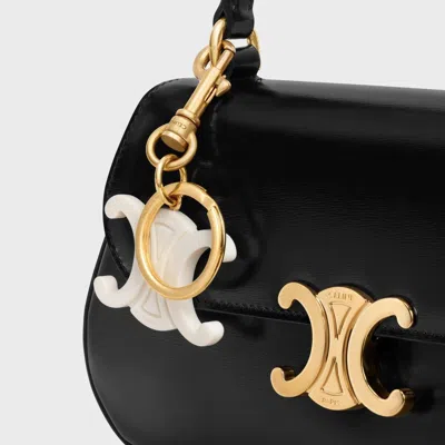 Celine Triomphe Keyring In Gold