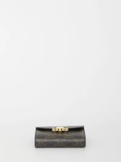 Celine Triomphe Small Wallet In Multi