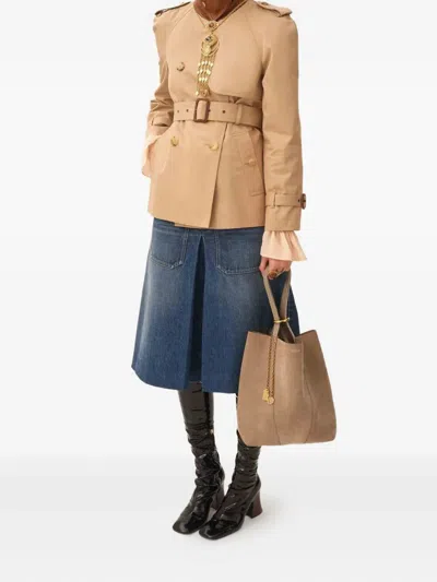 Chloé Dove Grey Suede Chloã¨ Spin Shopping Bag