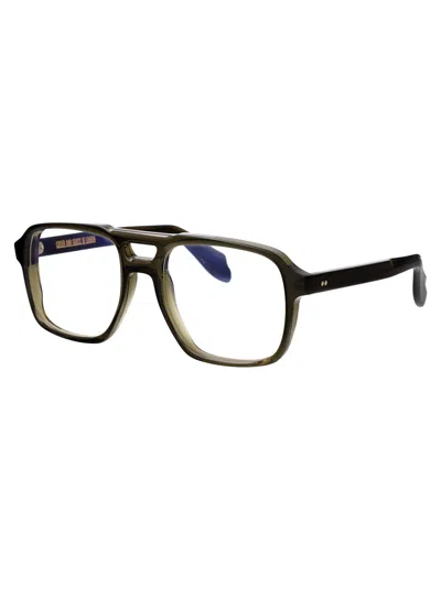 Cutler And Gross Olive Acetate Glasses In Black