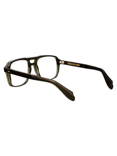 Cutler And Gross Olive Acetate Glasses In Black