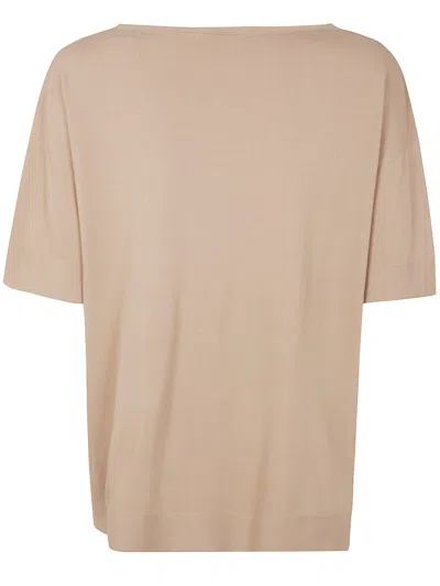 D Exterior D.exterior Viscose Short Sleeves T-shirt In Neutral