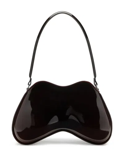 Diesel Curved Glossy Shoulder Bag Handle In Red
