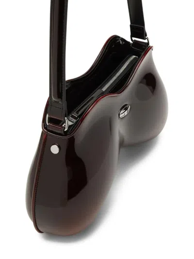Diesel Curved Glossy Shoulder Bag Handle In Red
