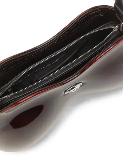 Diesel Curved Glossy Shoulder Bag Handle In Red
