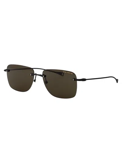 Dita Eyewear Matte Metal Sunglasses In Black