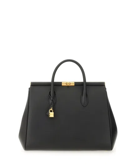 Dolce & Gabbana Sicily Tote Bag In Black