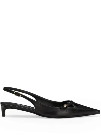 Dolce & Gabbana Slingback Seta In Black