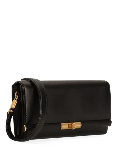 Dolce & Gabbana Marlene Leather Wallet Bag In Black