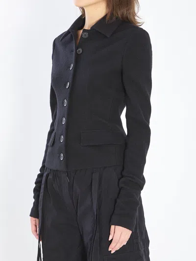 Dolce & Gabbana Tailored Wool Jacket Flap Pockets In Black