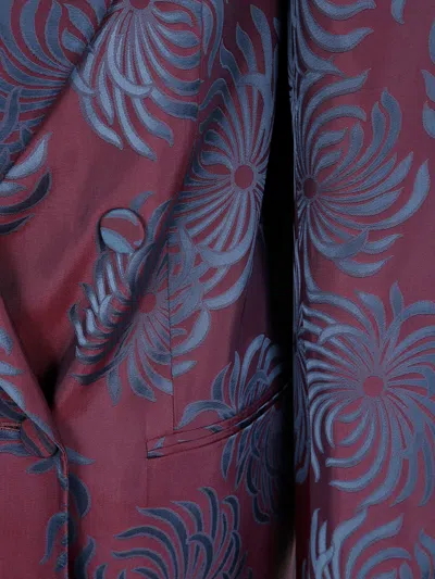 Dries Van Noten Floral Long Sleeve Jacket Front Pockets In Multi