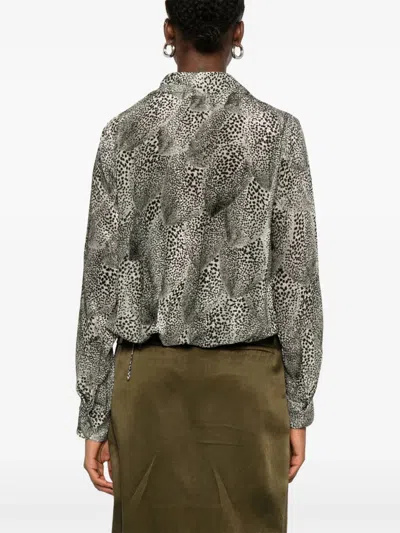Dries Van Noten Black Printed Top In Black